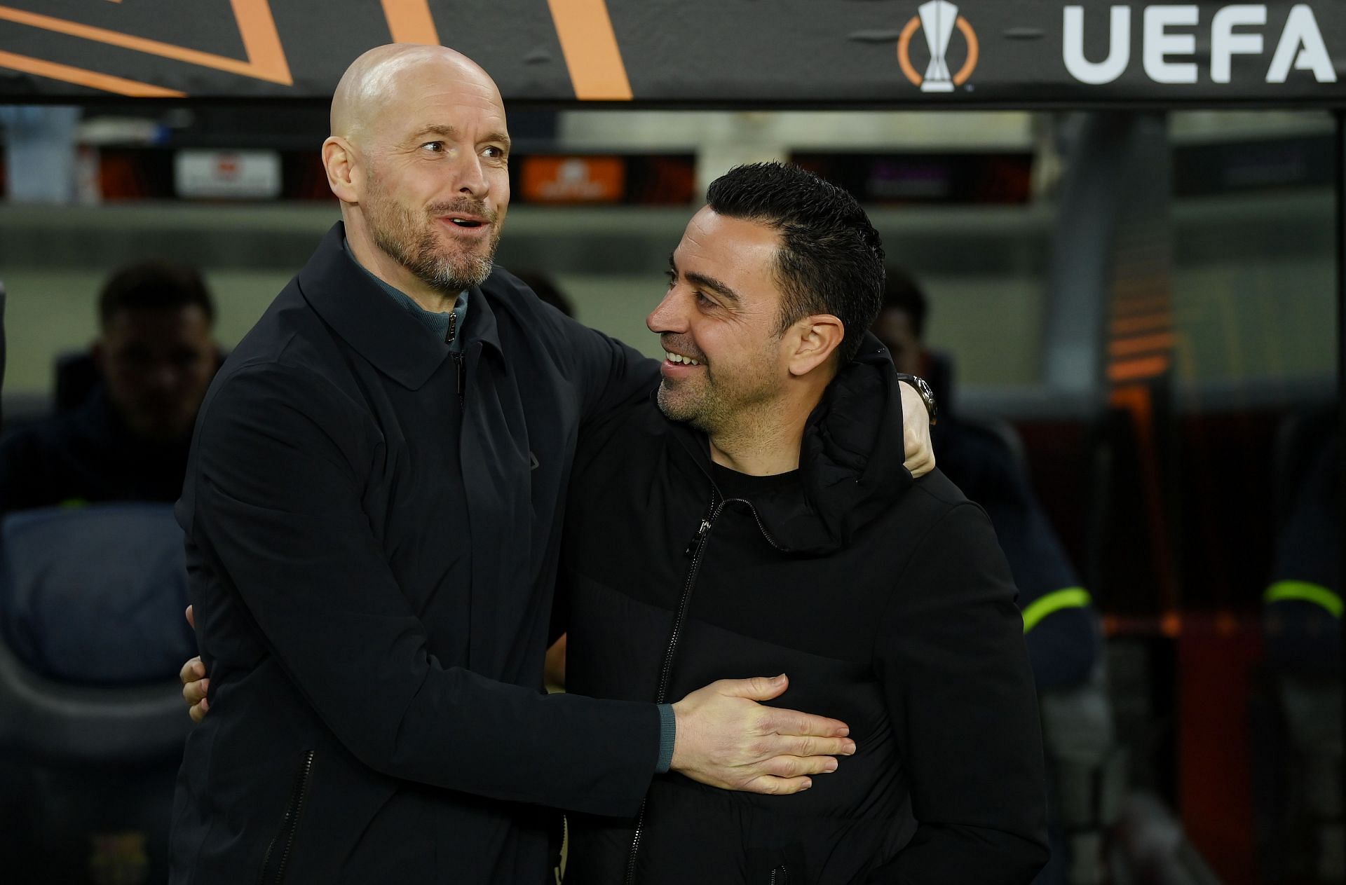 Xavi met Manchester United in the UEFA Europa League in 2023.